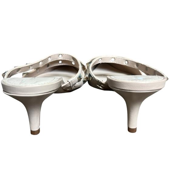 Marc Fisher Nude Beige Jonni Studded Pointy Toe Kitten Heels Size 8 - Picture 12 of 13